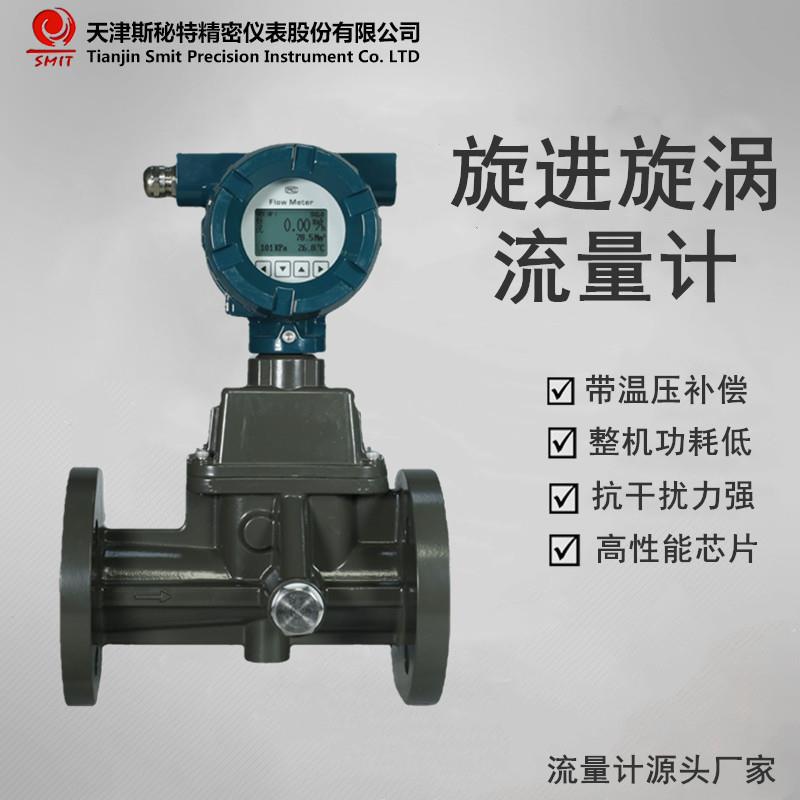 天津现货供应气体旋进旋涡流量计LUXB-DN50带温压补偿