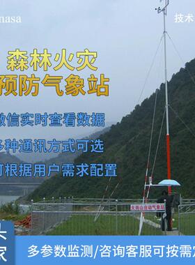森林火灾预防气象站防火监测站AWS011双供电双通讯10m支架