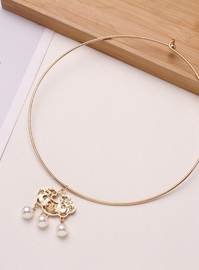 古风汉服配饰长命锁吊坠璎珞项圈平安锁项链明制唐装项饰