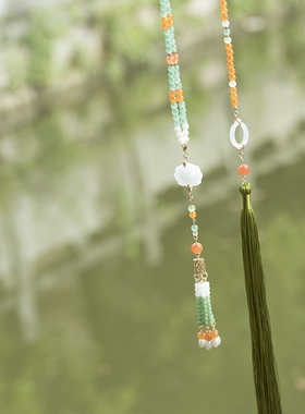 古风汉服流苏软璎珞日常复古明制项链项圈莲花璎珞配饰