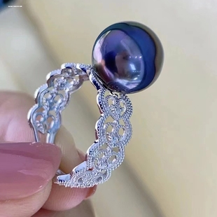 民族风经典万能女戒指空托镶嵌宝石翡翠钻石圆形椭圆形戒蛋面戒托