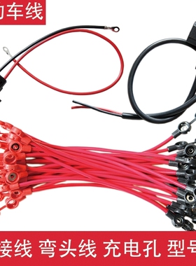 电动电瓶车电池连接线加粗电瓶 2.546平方三轮车耐高温串联线