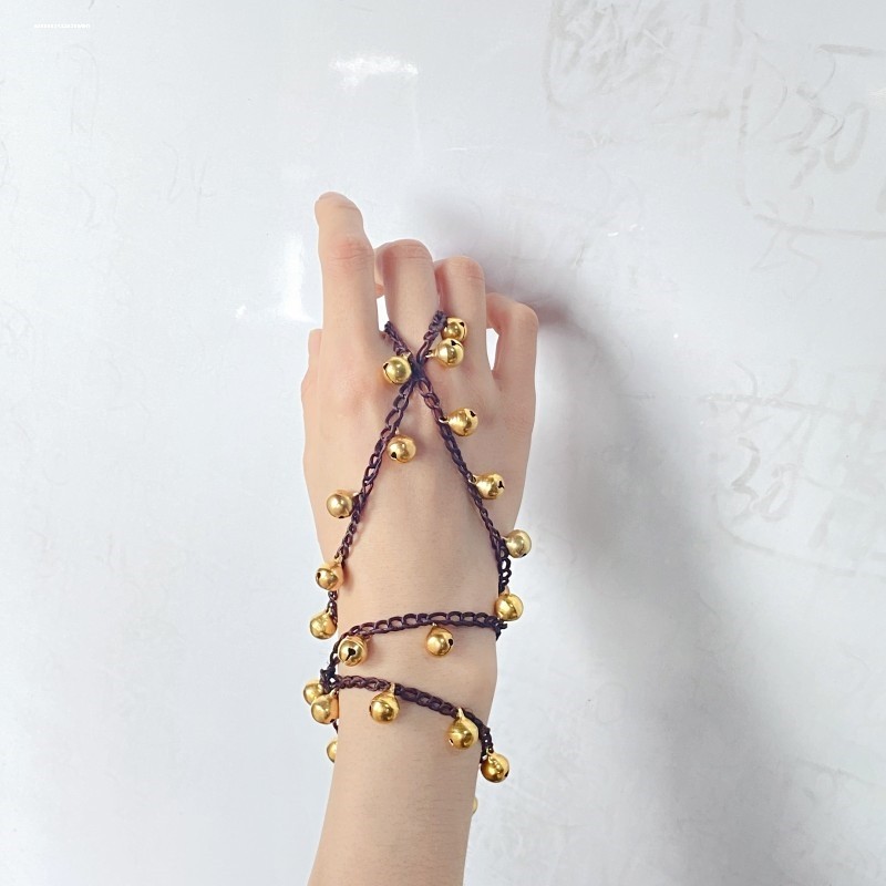 文艺民族风铃铛手链手工编绳情侣闺蜜国风小众复古手串