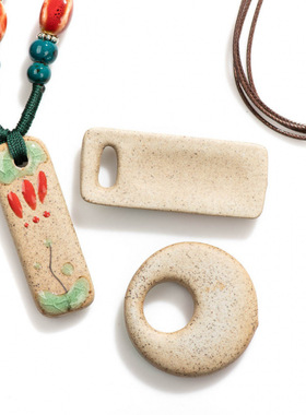 手工陶瓷项链复古陶艺民族风格中