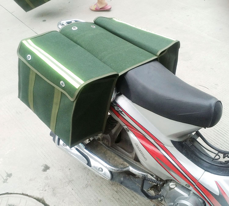 定制政子邮包帆布快递包后座驮袋包用Q加硬大摩托车装。