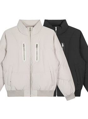 GOSNACE/GOS 90白鸭绒弧形切绕厚外套冬季立领cleanfit百搭羽绒服