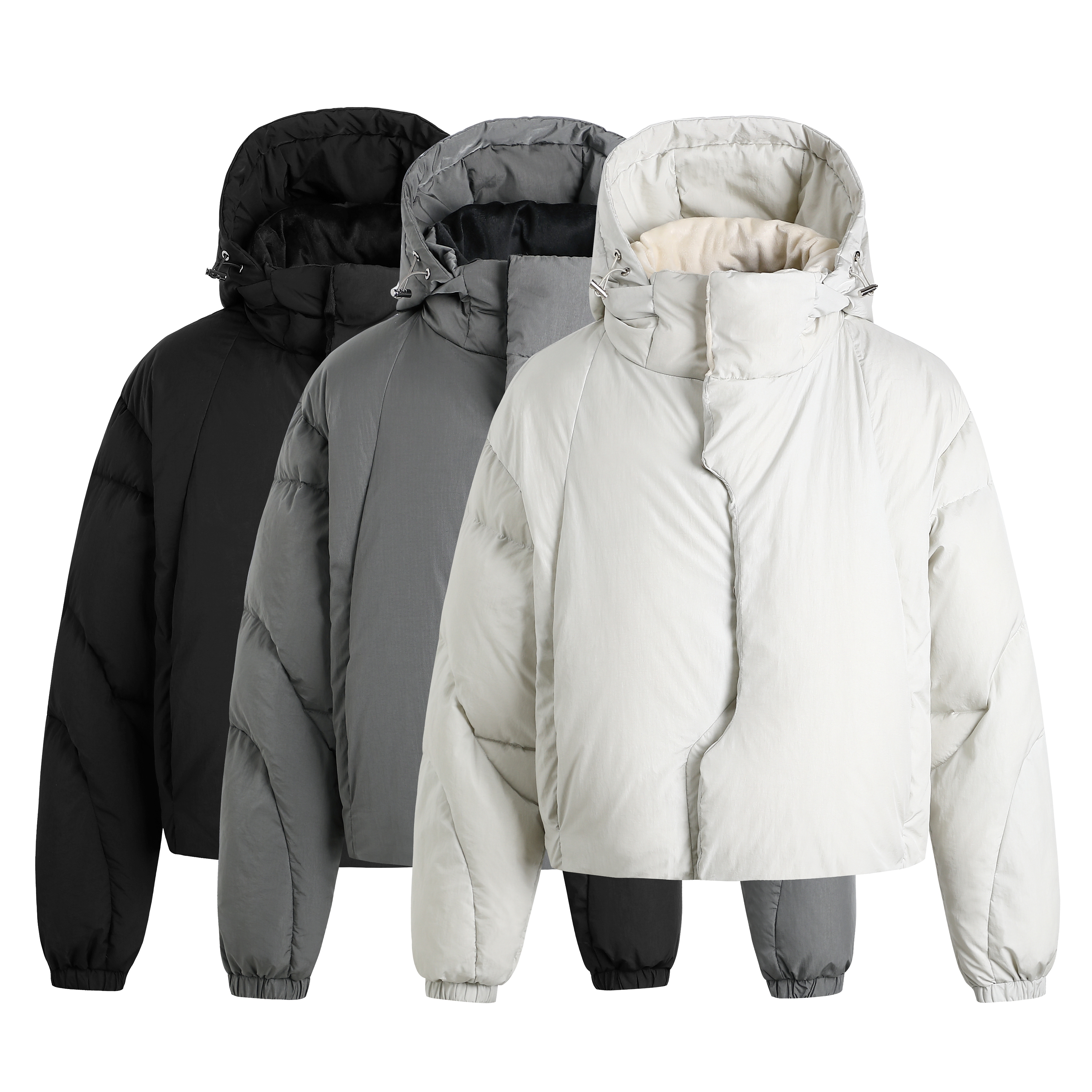 GOSNACE金属异形连帽羽绒服