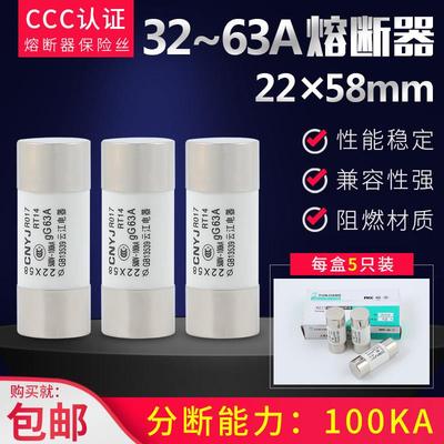 陶瓷保险丝管熔断器芯R017 RO17 22*58 32A50A63A80A100A125A