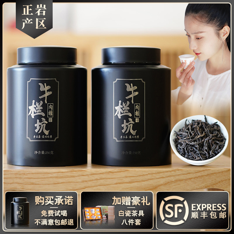 正宗武夷山岩茶特级牛栏坑肉桂正岩牛肉大红袍茶叶乌龙茶散装500g