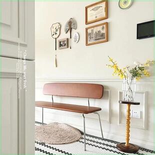 北欧家用客厅餐桌椅床头实木创意沙发凳长茶几复古长椅置物架换鞋