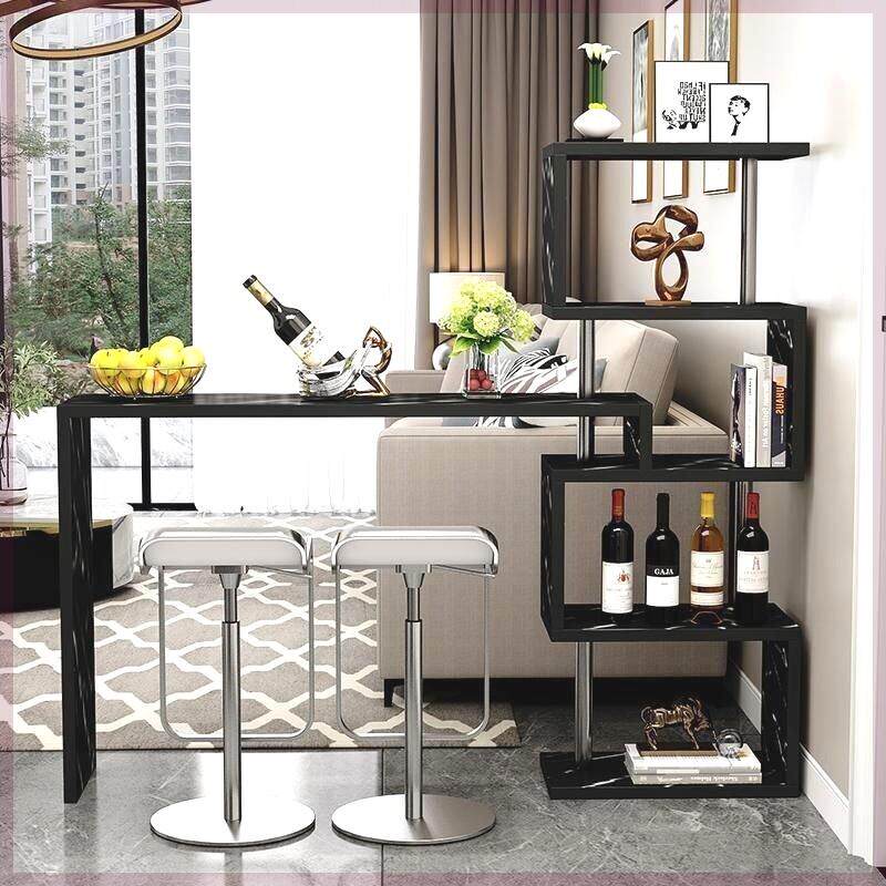 简易家用吧台桌小型吧台桌子靠墙客厅玄关隔断创意酒柜吧台阳台桌