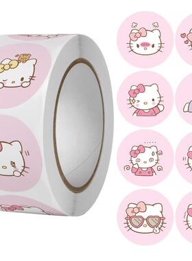 500张/卷C304表情爱哭猫hellokitty装饰手账贴纸表情可爱卡通