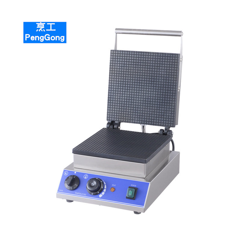 商用单头方形雪糕皮机鸡蛋卷脆皮机冰淇林甜筒机电热圆形蛋筒机