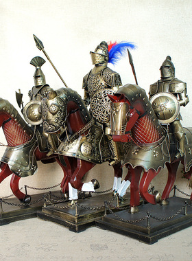 欧洲中世纪风模型摆件金属工艺品