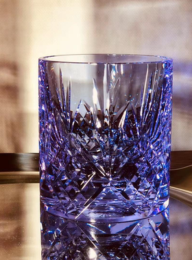 马师傅粉色/紫色宫廷款威士忌水晶杯洋酒烈酒杯中古杯高端礼盒装