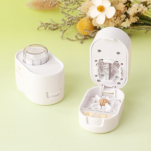 按压式切药器一分二剪药片神器便携密封药盒二分之一药片切割器