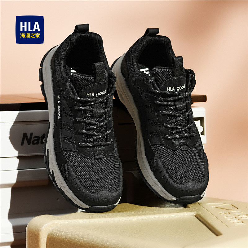 HLA/海澜之家男鞋新款秋冬潮流跑步运动鞋舒适耐磨增高男士休闲鞋