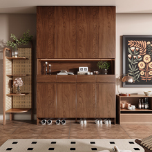 橡木定制鞋柜进门一体靠墙家用入户门口换鞋凳门厅柜全实木收纳柜
