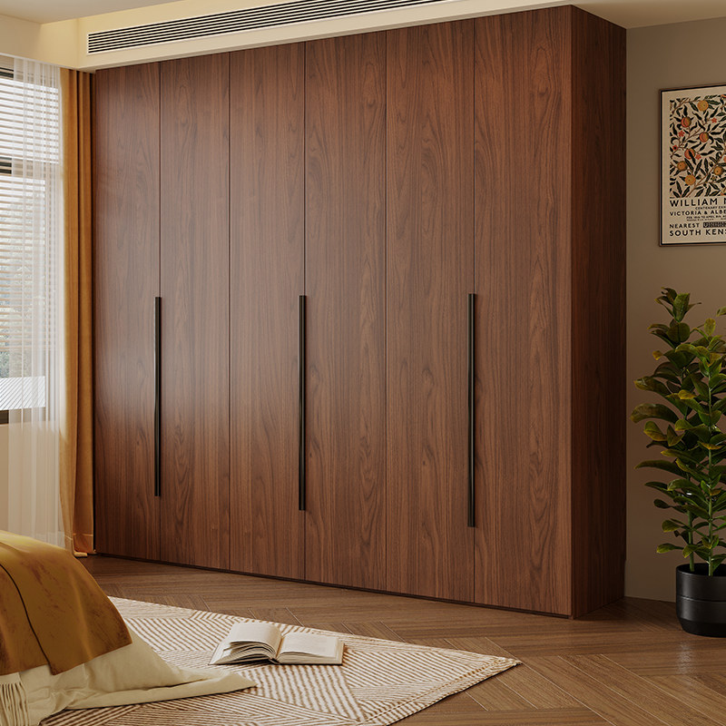 定制实木衣柜卧室家用2024爆款胡桃木色衣橱中古风橡木收纳储物柜,住宅家具,独立衣柜,淘宝优惠券,粉丝福利购,淘宝优惠卷