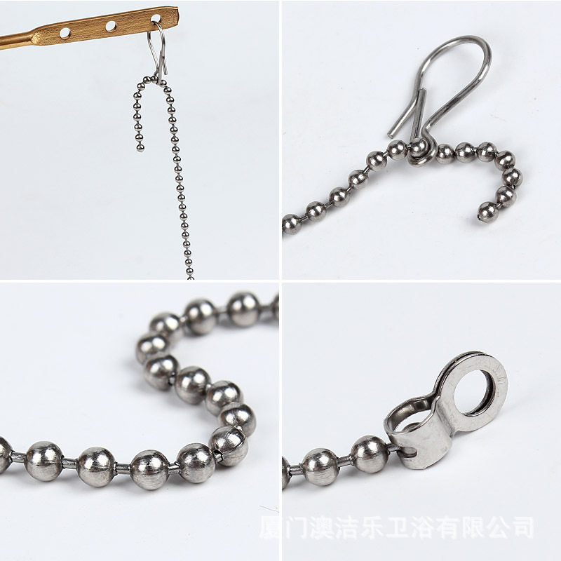 马桶水箱配件扳手拍盖连接链条不锈钢珠链止水盖拉条座便器3寸