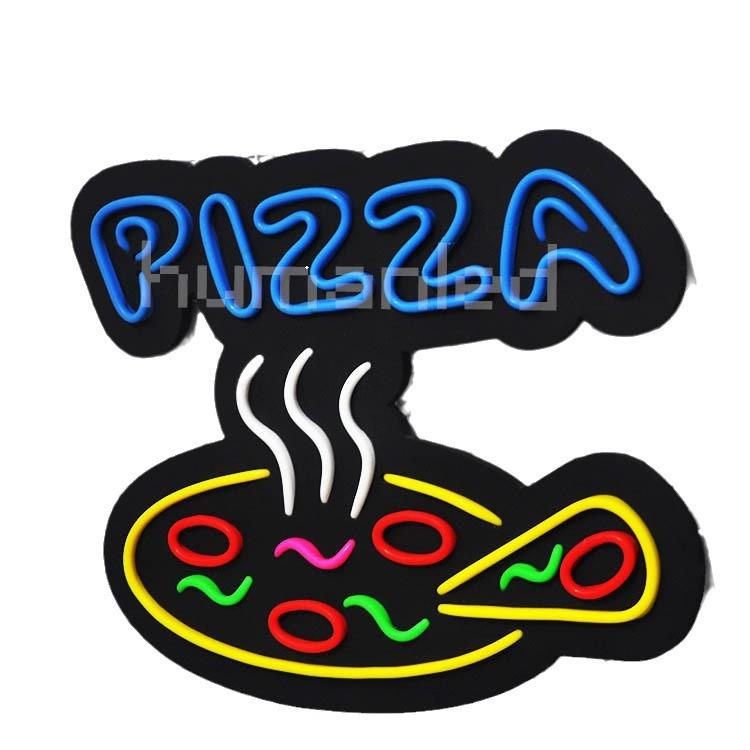 LED户外广告牌制作LED霓虹标牌PIZZA披萨店霓虹发光字招牌