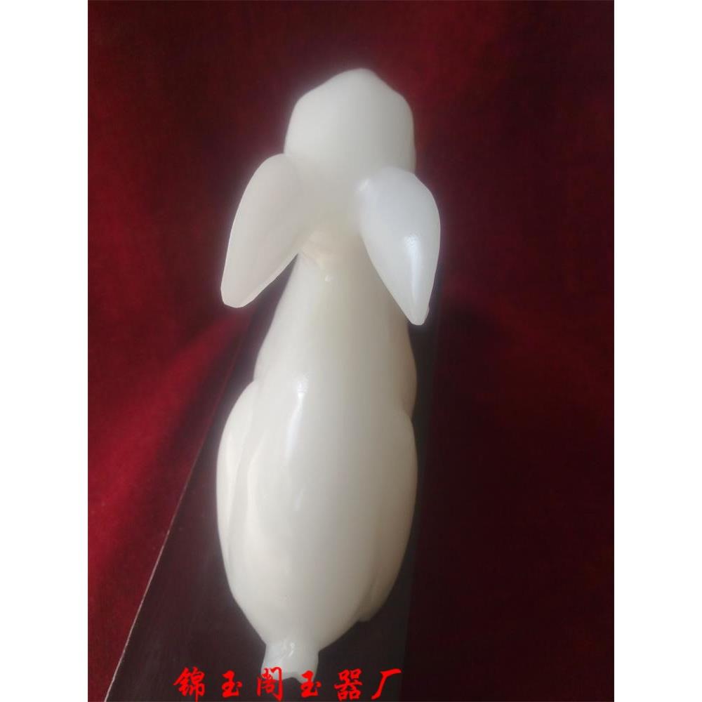 阿富汗玉如意兔摆件十二生肖兔白玉动物摆件兔礼品