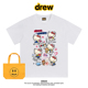 Drew美式 潮牌HelloKitty猫短袖 t恤男女街头百搭情侣宽松百搭上衣