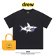 纯棉圆领短袖 Drew美式 潮牌呲牙鲨鱼字母印花百搭休闲男女同款 T恤