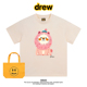Drew美式 潮牌卡通狮子印花休闲圆领纯棉短袖 T恤男女休闲情侣上衣