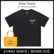 Drew美式 潮牌简约风胸前字母GOOD笑脸印花纯棉圆领短袖 T恤上衣ins