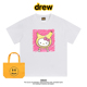 Drew笑脸美式 潮牌HelloKitty纯棉t恤女百搭宽松设计感ins潮牌上衣