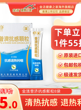 香港凤宝牌普济抗感颗粒止痛退热头疼发冷发烧感冒药利咽非布洛芬