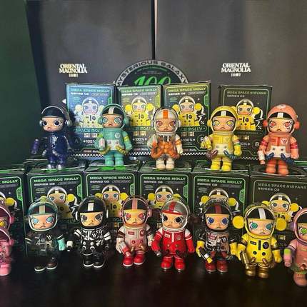 泡泡玛特盲盒SPACE MOLLY%周年系列茉莉二代手办潮流玩具摆件礼物