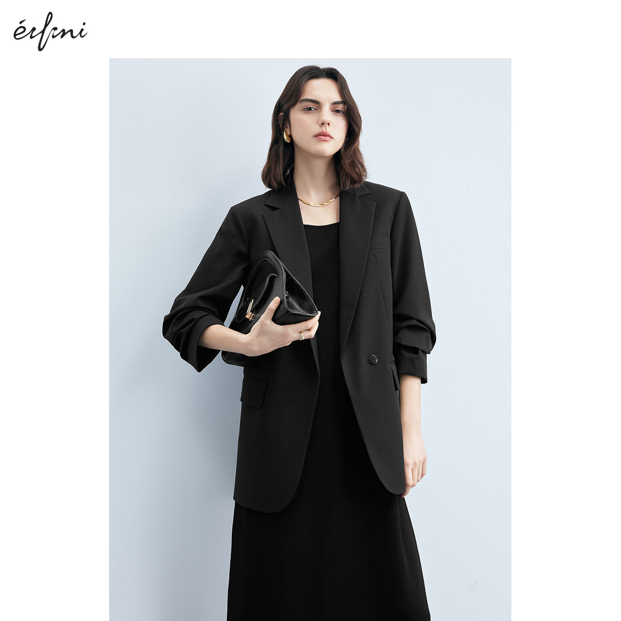 伊芙丽outlets店精纺羊毛高智通勤黑色西装外套春秋西服上装女,女装/女士精品,西装,淘宝优惠券,粉丝福利购,淘宝优惠卷