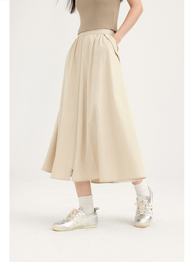 【商场同款】诗凡黎小个子半身裙2024春新款中长伞裙女3F3240071