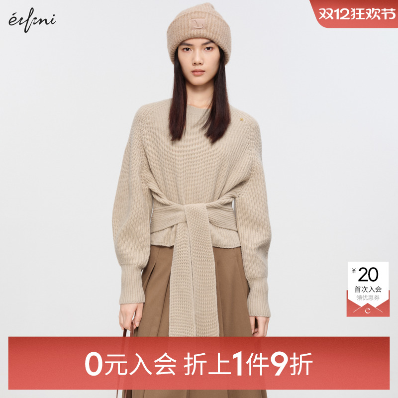 【0元入会1件9折】伊芙丽outlets店针织套头衫女1EA332261