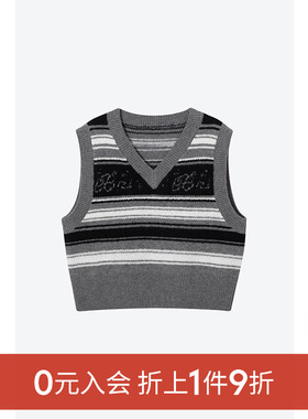 【0元入会1件9折】诗凡黎针织马甲女3EA333101伊芙丽outlets店