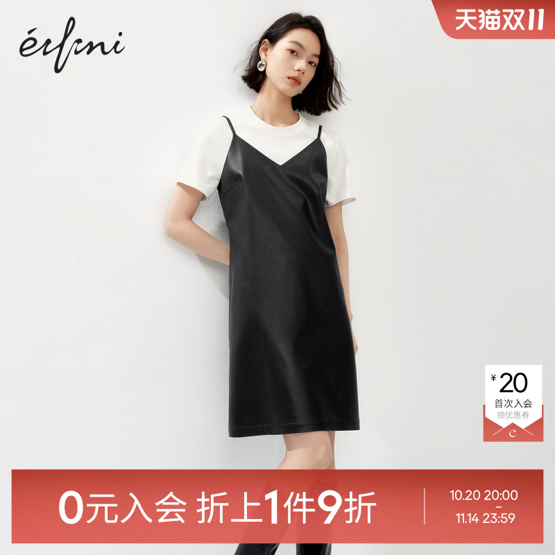 【0元入会1件9折】伊芙丽outlets店梭织连衣裙女1F1992341