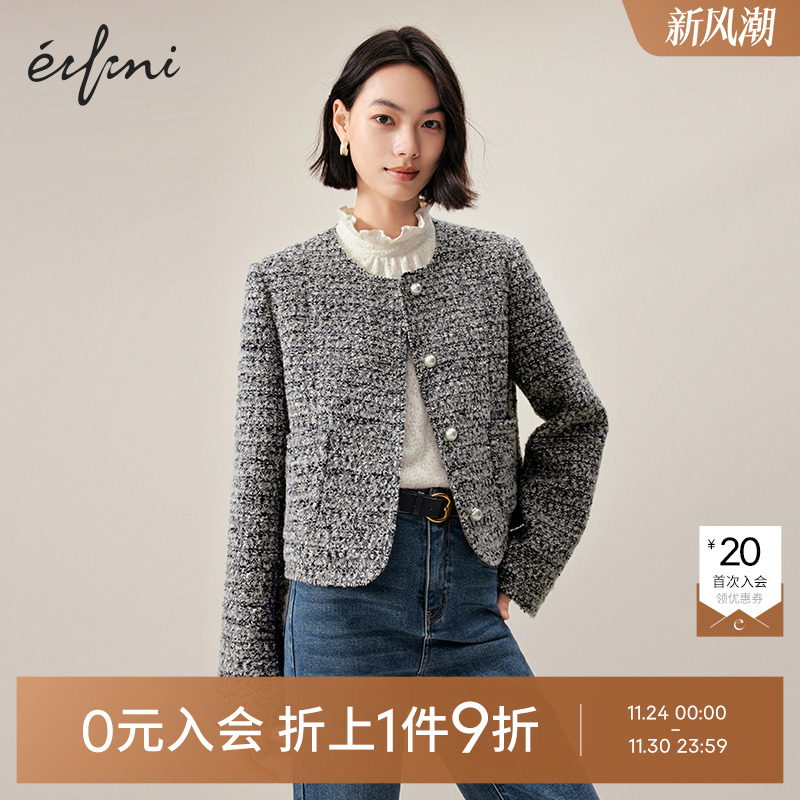 【0元入会1件9折】伊芙丽outlets店小香风外套1EA912431