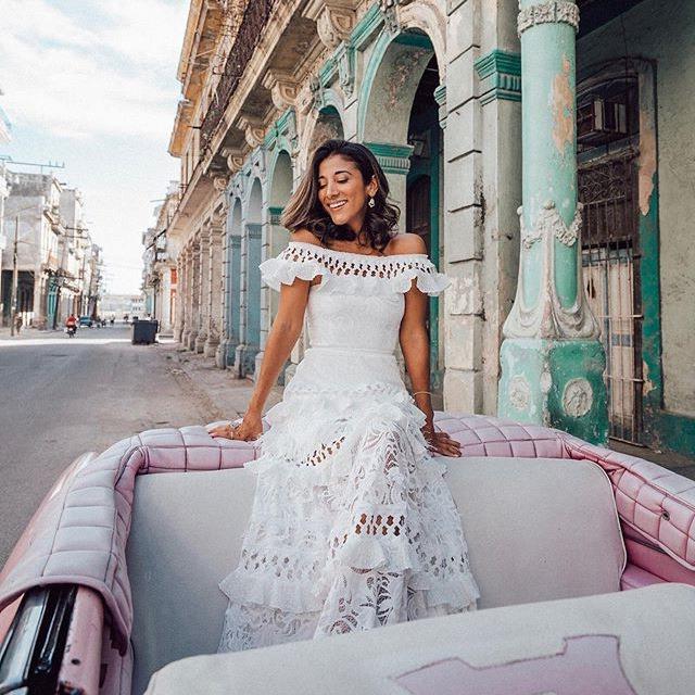 Summer womens one shoulder ruffled hollow swing lace dress