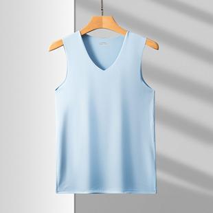 Mens fit elastic cut hurdles silk sleeveless sports slim