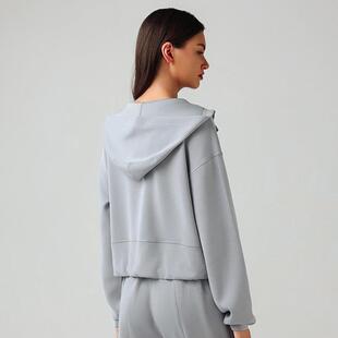 Commuter Sweater Lazy Women Hooded Sports Cardigan Zipper