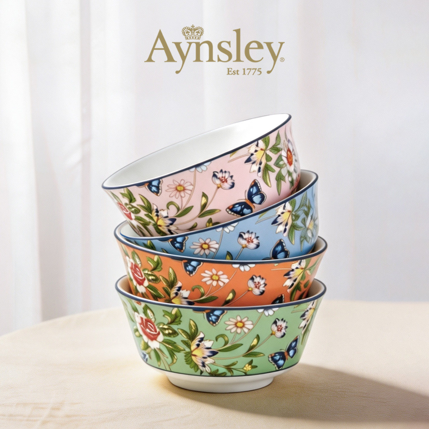 Aynsley英式风格骨瓷餐具汤碗图片