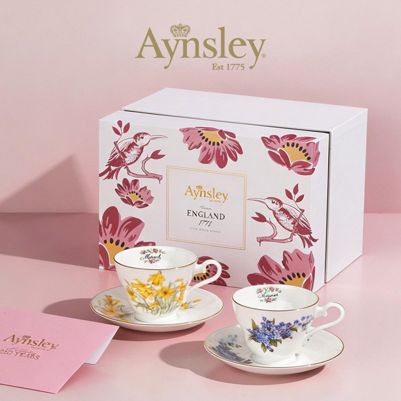 Aynsley安斯丽骨瓷咖啡杯生日礼