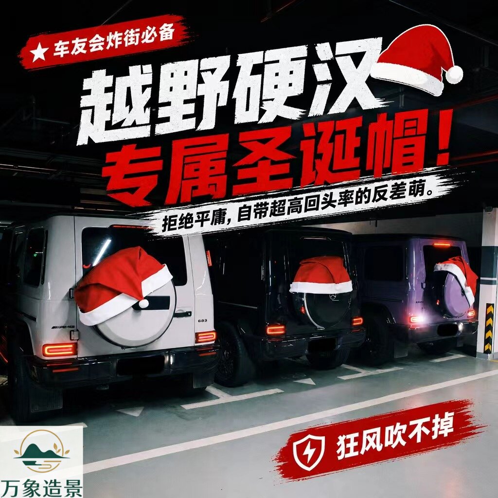 巨型圣诞帽定制外挂备胎罩图片