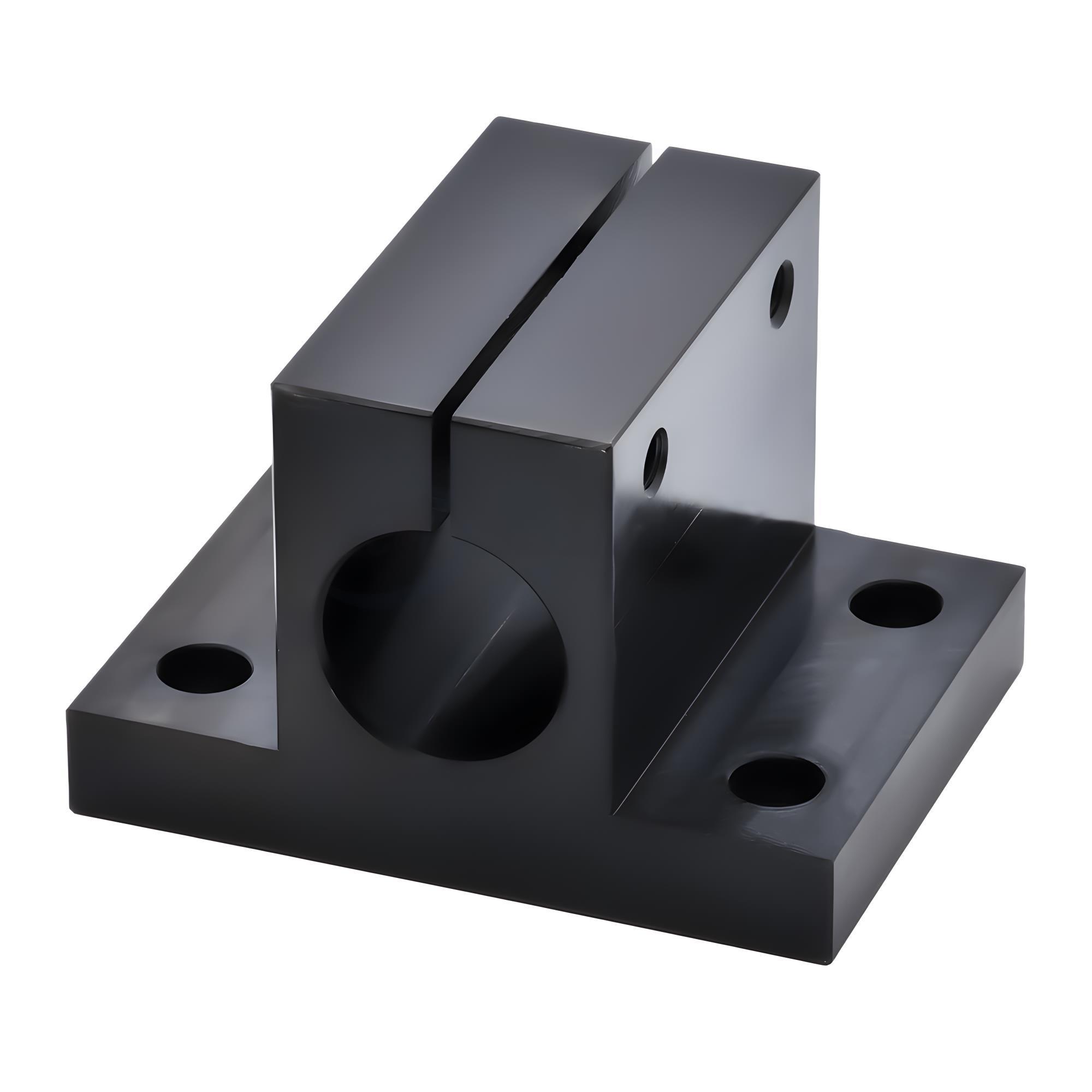 光轴固定座底座用方形支架侧安装型椭圆孔CLNA/RCJ27钢导向轴支座