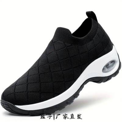 晋江市乐成体育用品有限公司外贸女鞋大码2025飞织袜口一脚蹬休闲