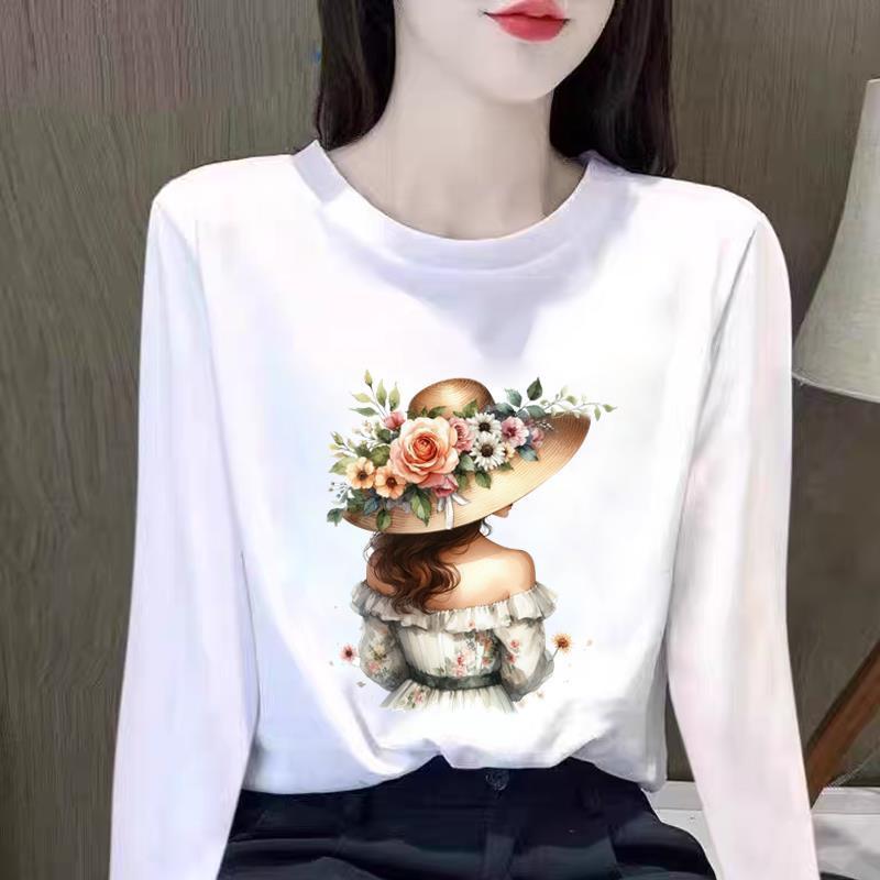 印花圆领休闲秋冬春季欧美上衣