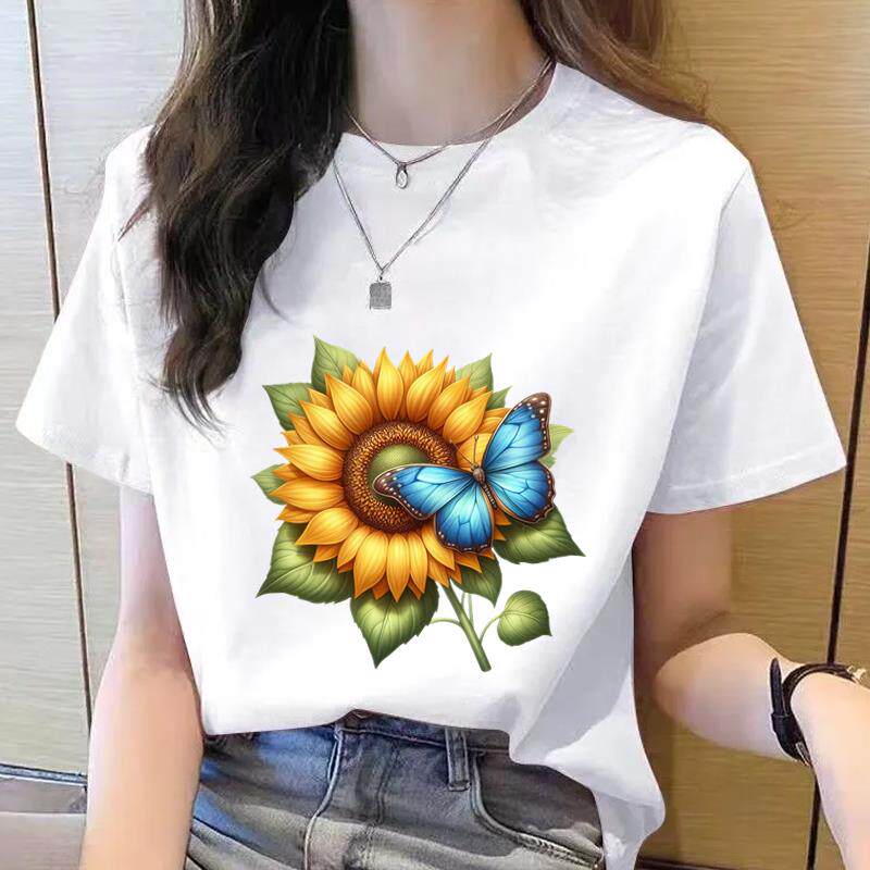 外穿洋气女韩版夏季新款短袖休闲印花ins圆领显瘦学院时尚T恤