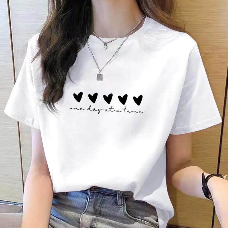 外穿夏季新款短袖休闲韩版薄款印花ins洋气简约字母女圆领时尚T恤